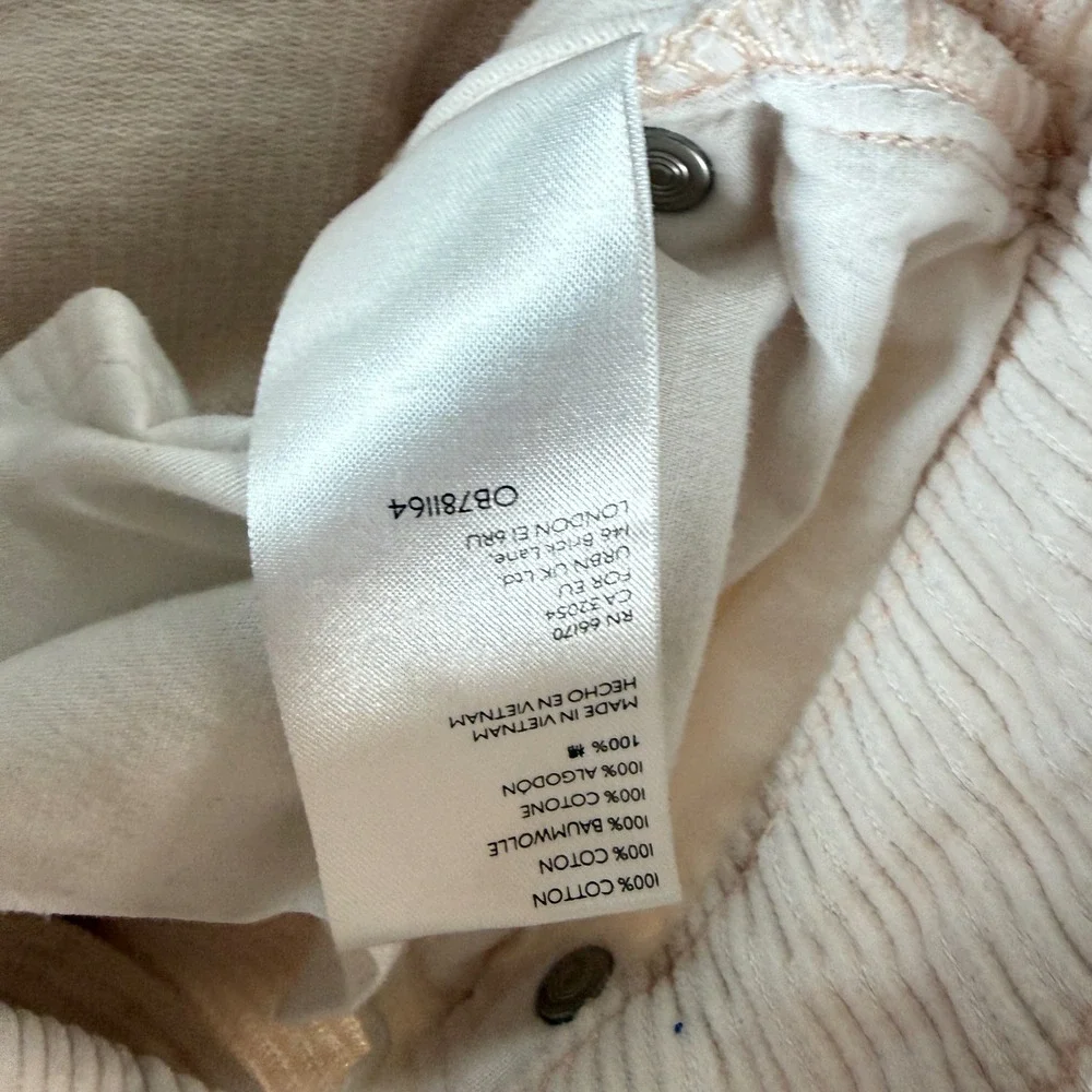 BDG Urban Outfitters Mom High Rise Corduroy Pants Light‎ Pink Size 26 Retro Chic - Picture 9 of 15